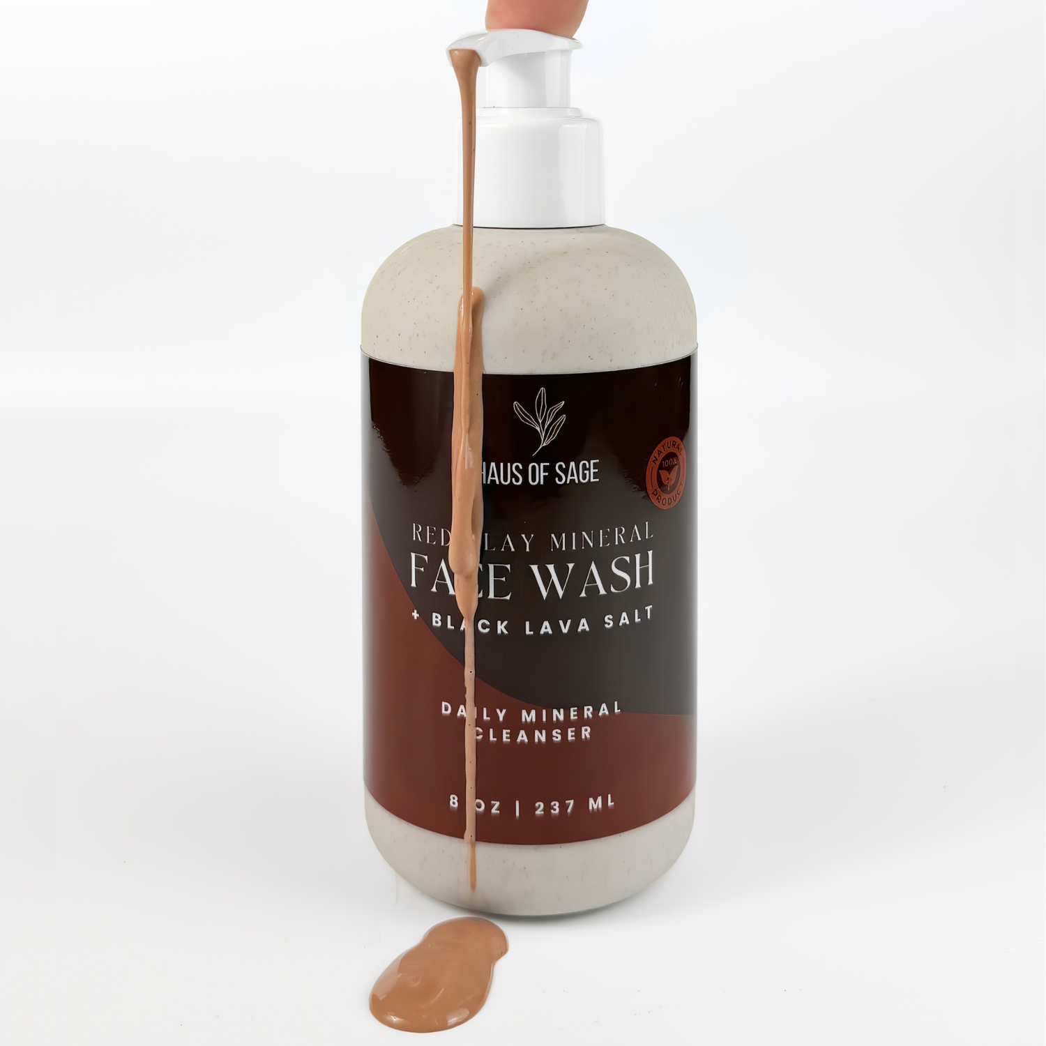 Moroccan Red Clay + Black Lava Salt Face Wash