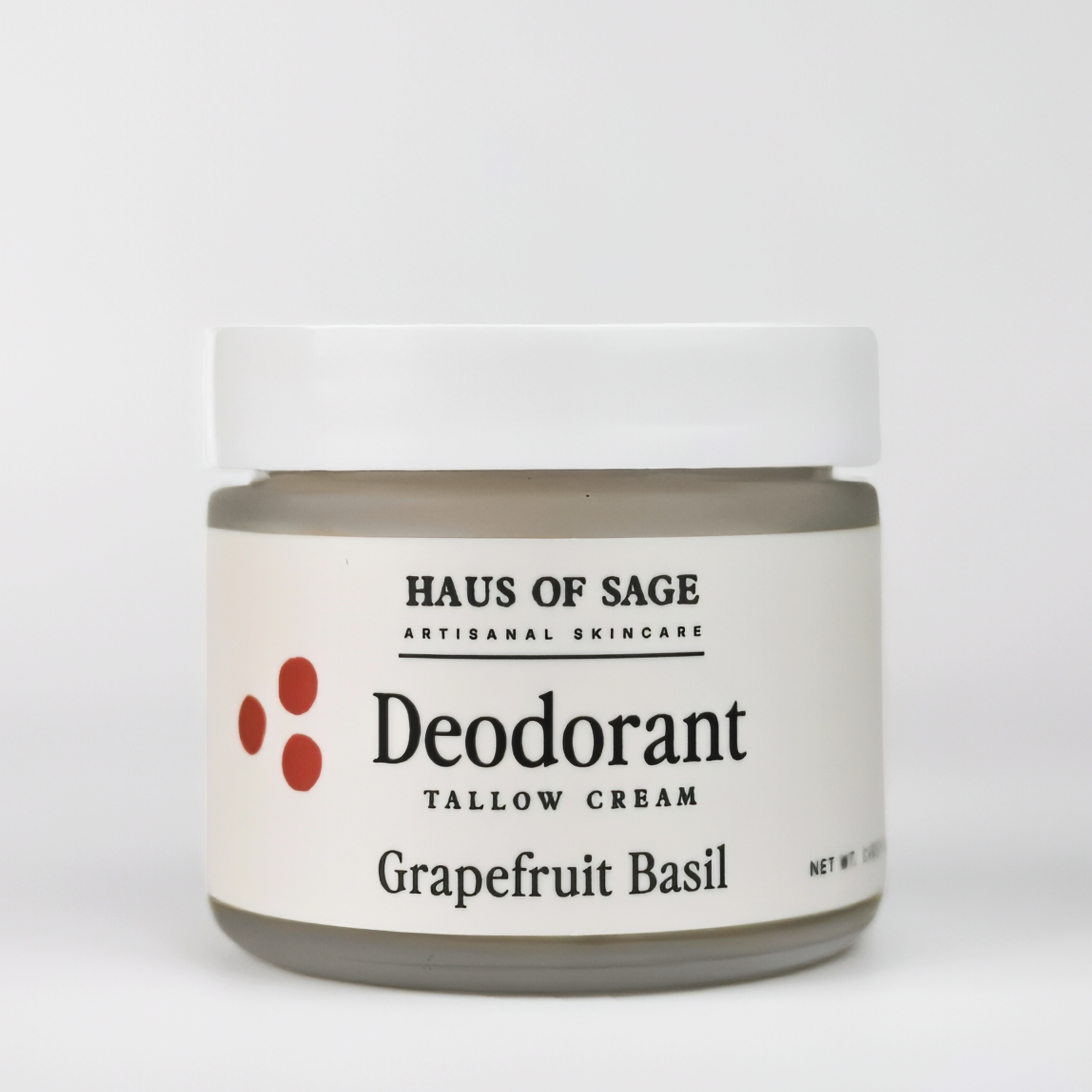 tallow deodorant basil grapefruit cream