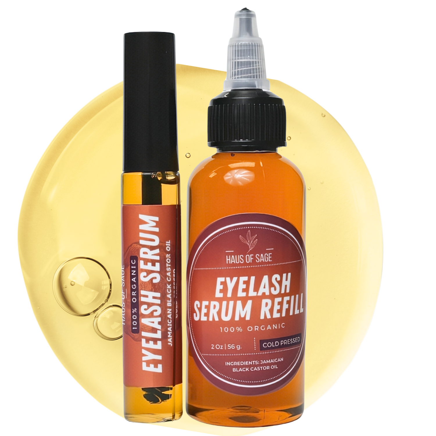 Eyelash Growth Serum + 2 Oz Refill Bottle