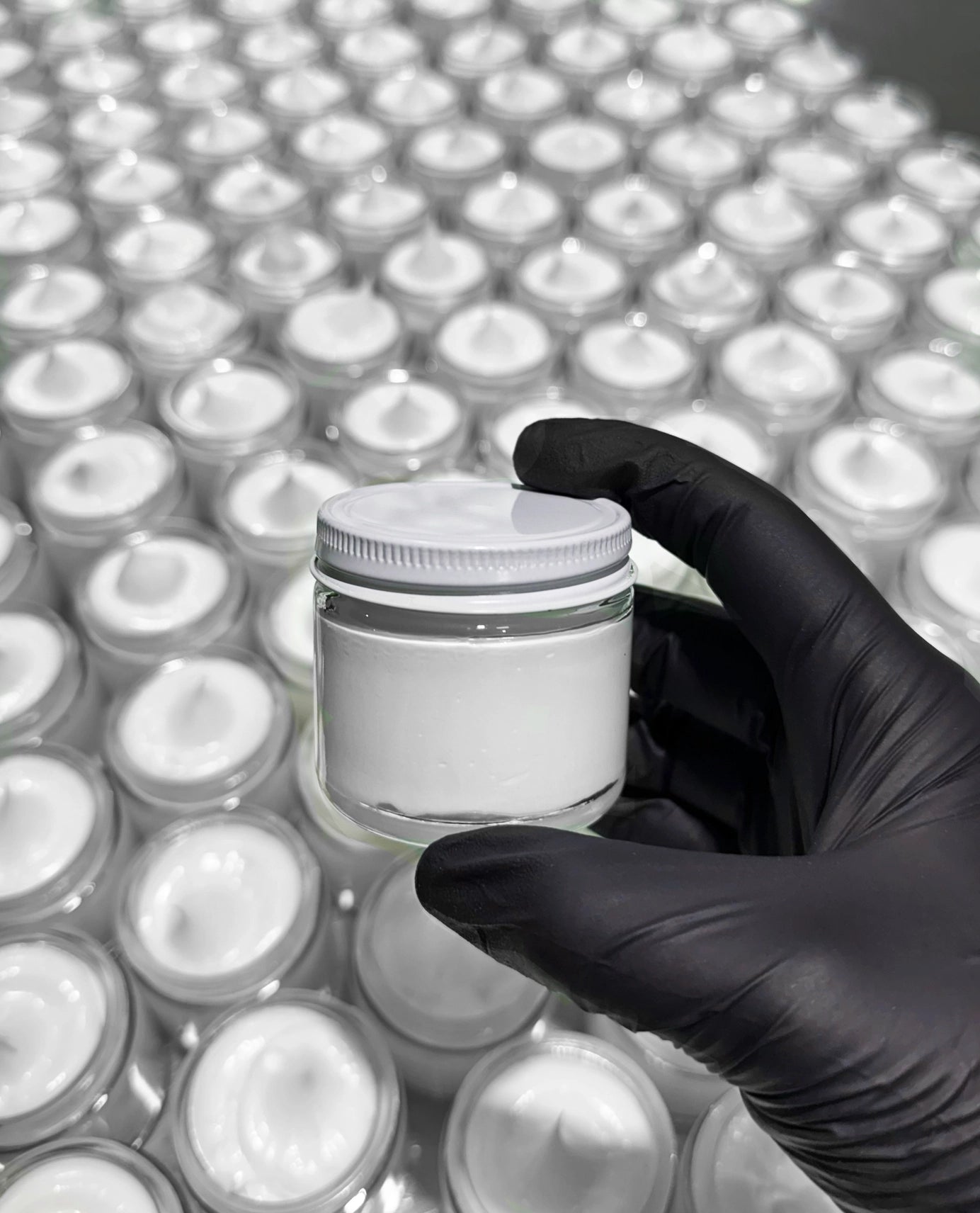 multiple cream jars