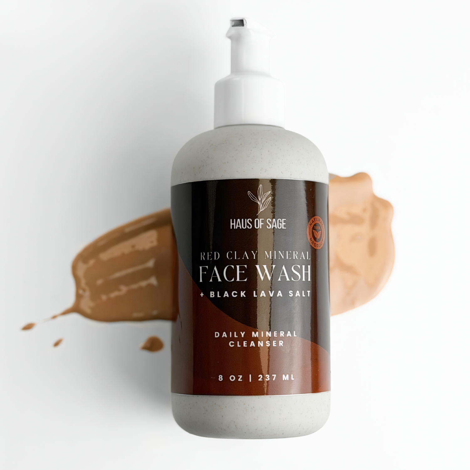 Moroccan Red Clay + Black Lava Salt Face Wash