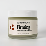 Jar of Haus of Sage Firming Bakuchiol Tallow Balm on a white background