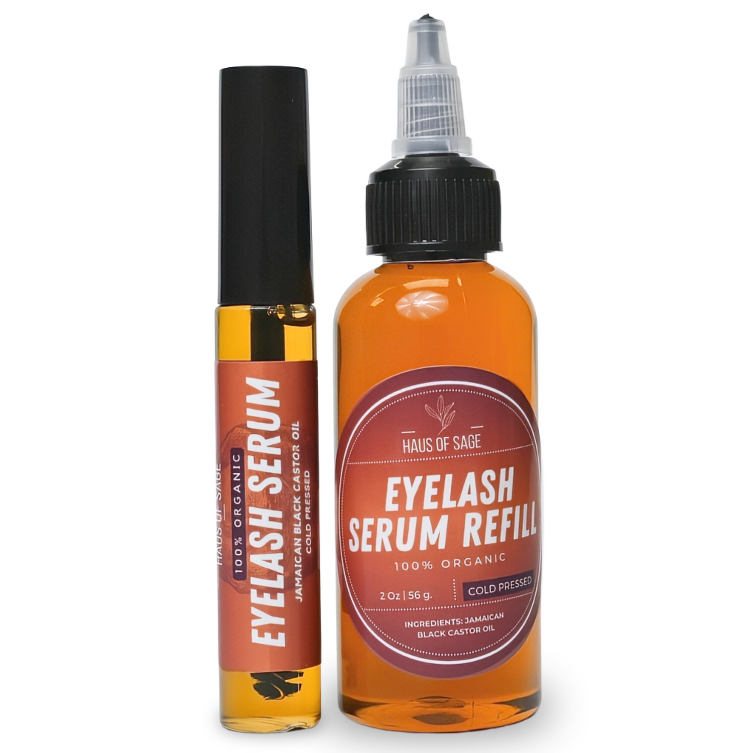 Eyelash Growth Serum + 2 Oz Refill Bottle