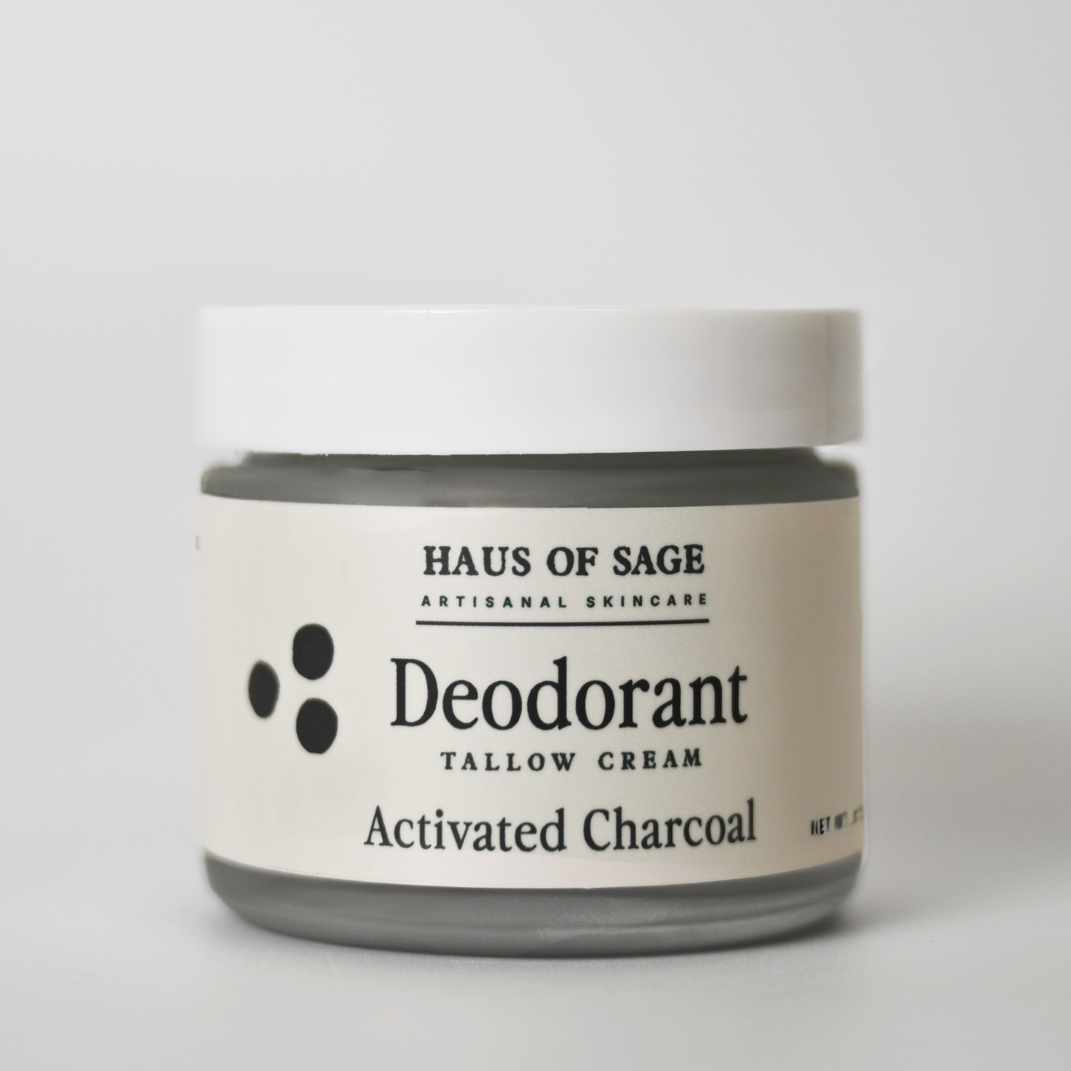 Activated Charcoal Tallow Deodorant Cream