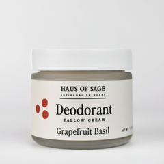 tallow deodorant basil grapefruit cream