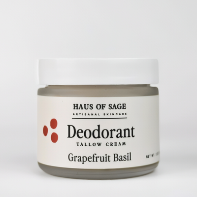 tallow deodorant basil grapefruit cream
