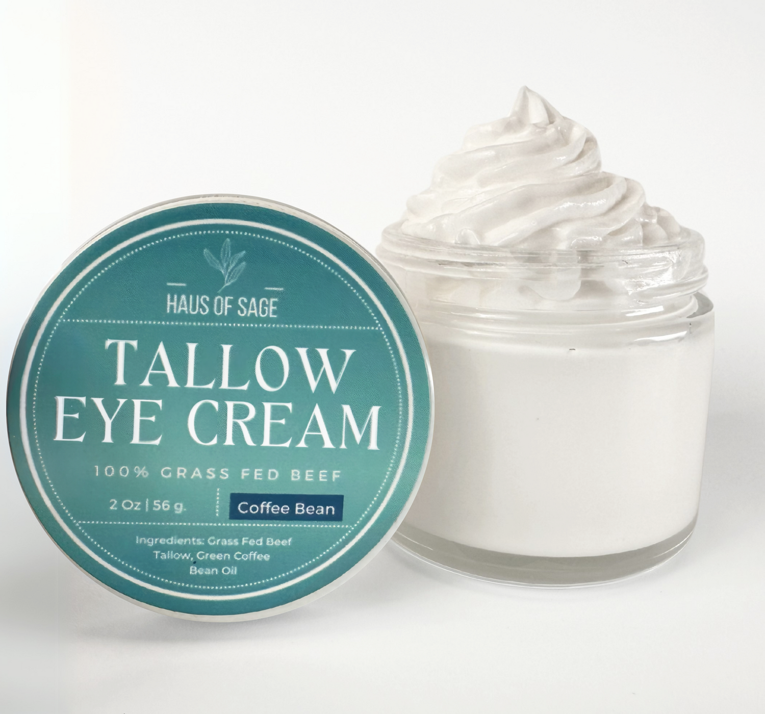 Whipped Beef Tallow Eye Cream, Coffee Infused