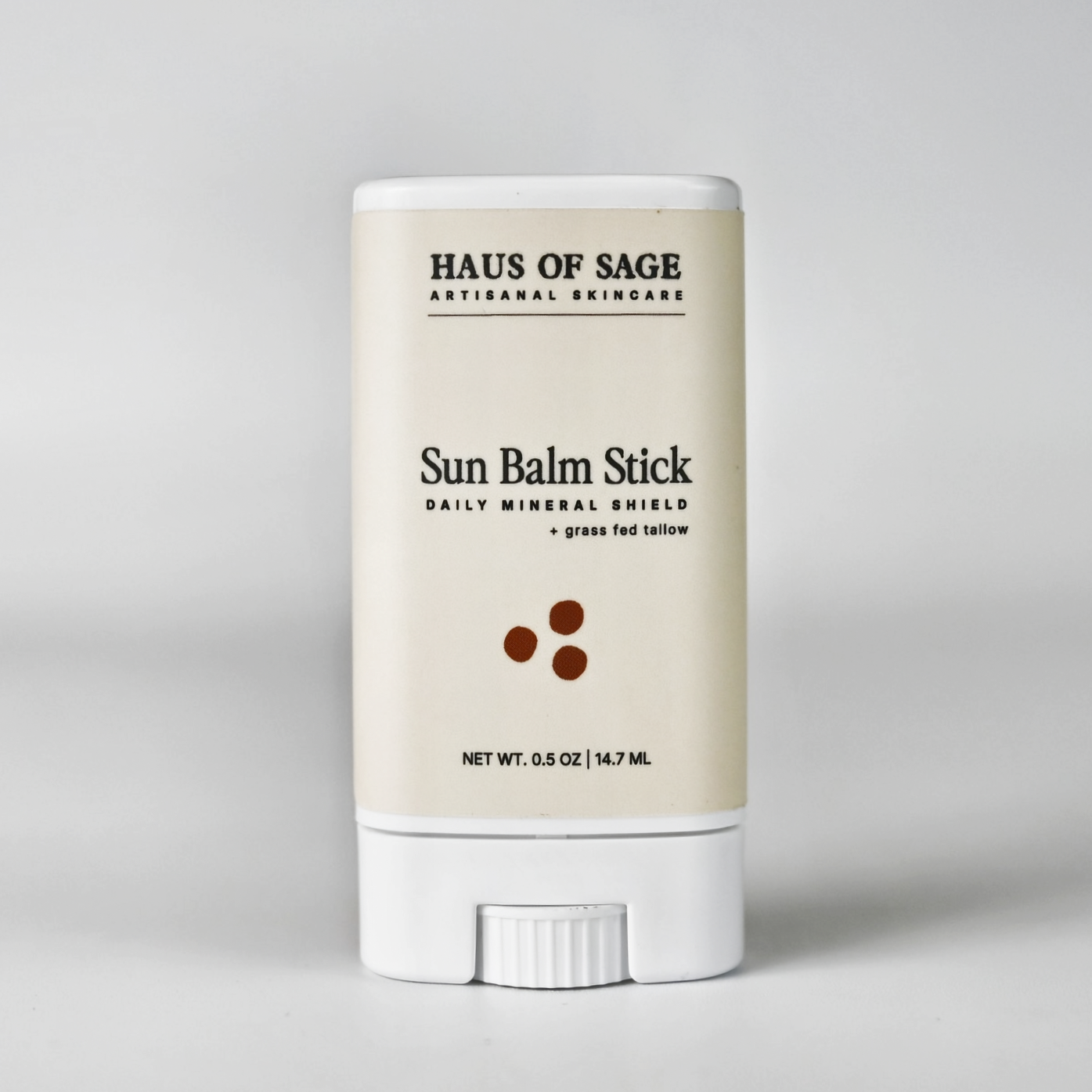 Haus of Sage Sun Balm Stick on a light gray background