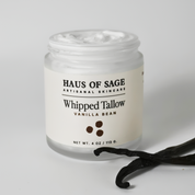 Jar of Haus of Sage Whipped Tallow Vanilla Bean on a white background